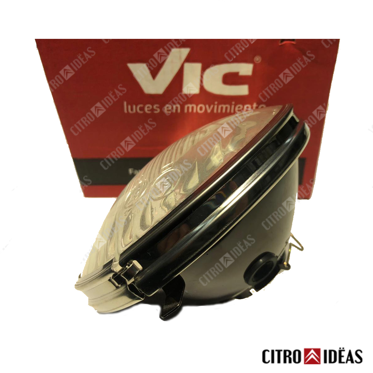 Venta Óptica 2cv con casco cromado - bombilla H4 - MEHARI CLUB CASSIS